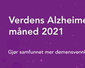 September er den internasjonale Alzheimers måned